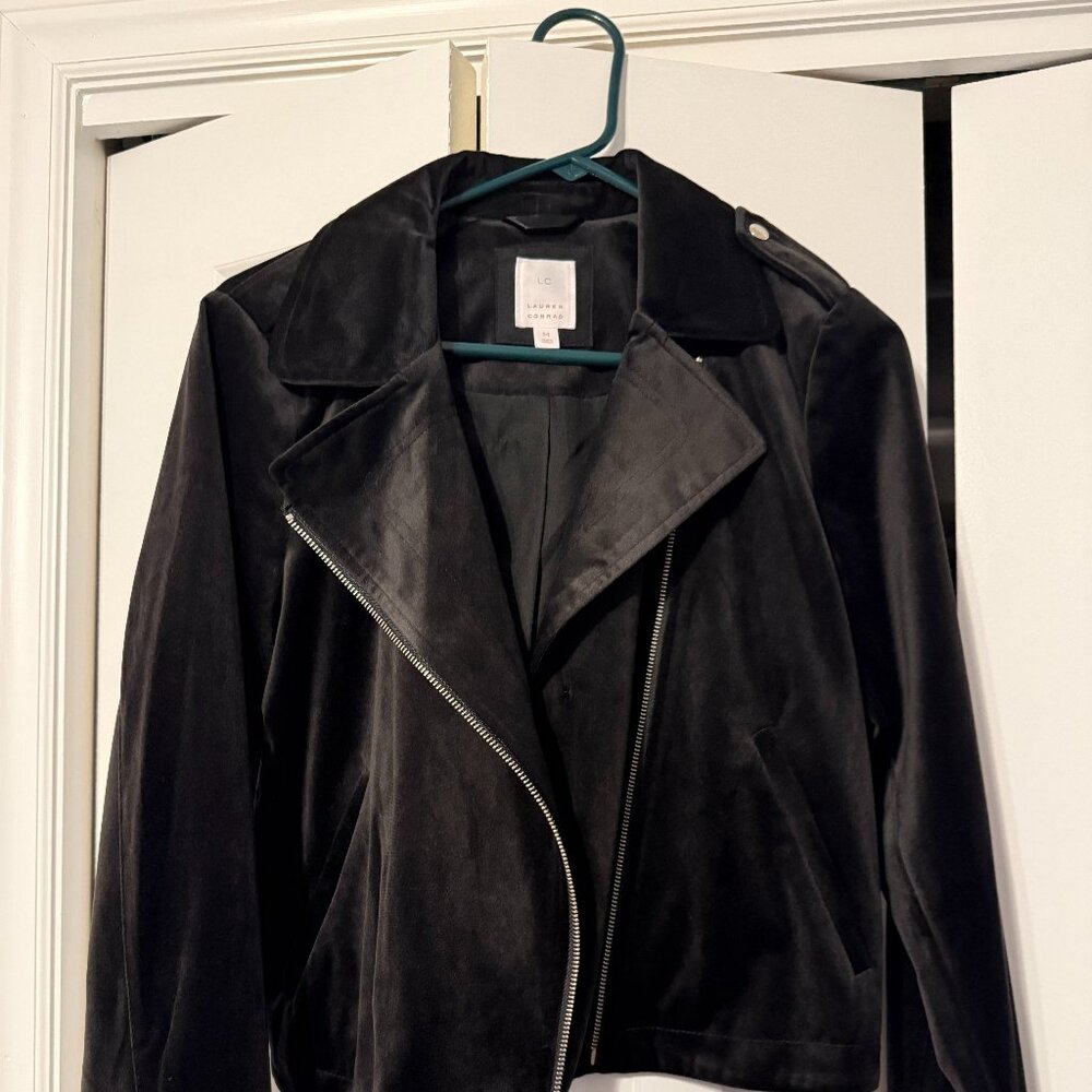 Lauren Conrad velvetly moto jacket